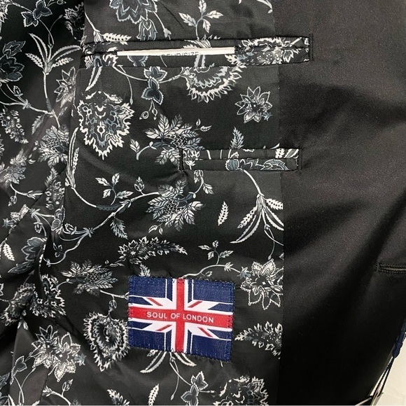 Nwt | Soul of London Notch Lapel Tuxedo Jacket Size 36R - Picture 4 of 10